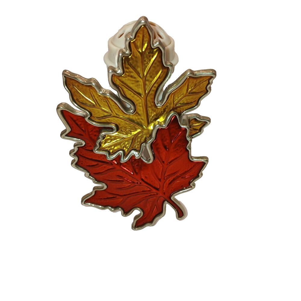 Bath & Body Works Fall Red & Gold Maple Leaf  Wallflowers Plug In Autumn Decor